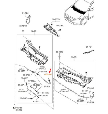 Mazda CX-5 MK2 Windschutzscheiben-Waschdüse rechts KD5367510