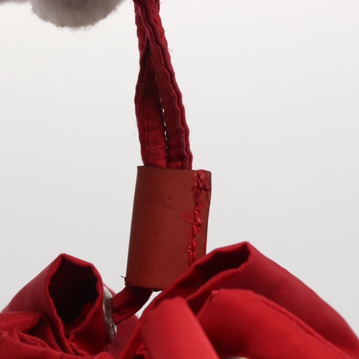 PRADA Drawstring Pouch Nylon Red Auth ka2042 - image 8