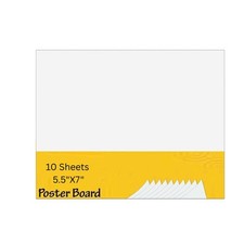 10 Sheets White Poster Board  5.5x7 Inches for Display, Art  School Projects: