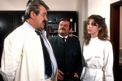 Willy Harlander Walo Luond Olivia Pascal ZDF series Heisse Wickel - Old Photo