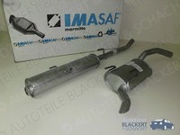 Imasaf Auspuffset Ab Kat für Peugeot 806 2.0 1994-2002 | Mitteltopf + Endtopf