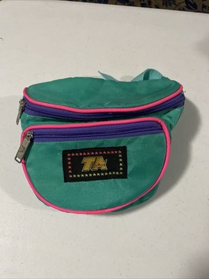 Vintage TA 90s Streetwear Festival Fanny Pack Belted Waist Bag Nylon