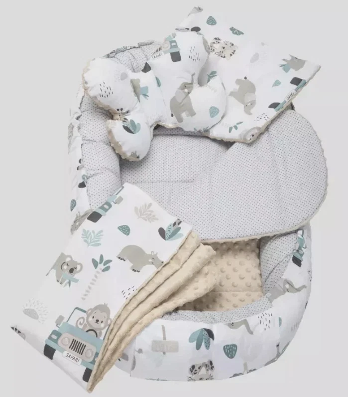 MEDI PARTNERS 5 teilig Babynestchen Set Babynest 100x60x15 cm