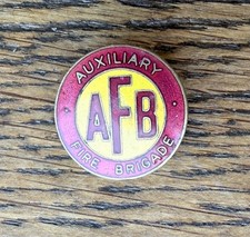 Small Auxiliary Fire Brigade WW2 Enamel Lapel Badge