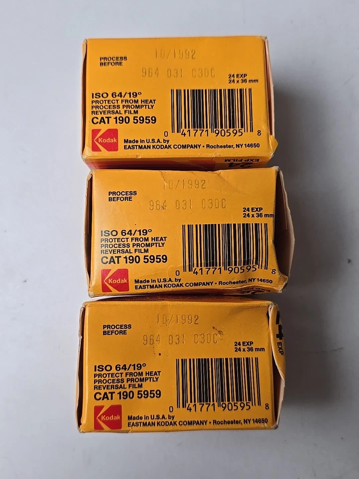 3 Pack Kodachrome 64 Film For Color Slides 24 Exp. KR 135-24 - Expired 10/1992 - Image 4 of 4