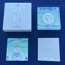 2023 THE SNOWMAN 50P SILVER PROOF COIN COLOUR ROYAL MINT BRAND NEW + COA 3C113
