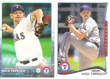 2 DIFFERENT BASEBALL CARD LOT OF NICK TEPESCH 364