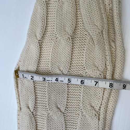 Mossimo Scarf Girl Cable Knit Pom Faux Fur Boa 65x8.5 Casual Shawl Party Core Ex - Picture 10 of 10