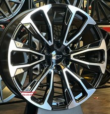 24 Wheels Fit Escalade Fr203 Black Machine With Tires Silverado Yukon Rims New