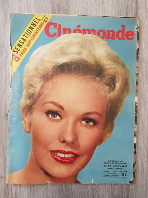 CINEMONDE N°1139 07/6/56 KIM NOVAK BARDOT ANITA EKBERG ELSA MARTINELLI DESMARETS