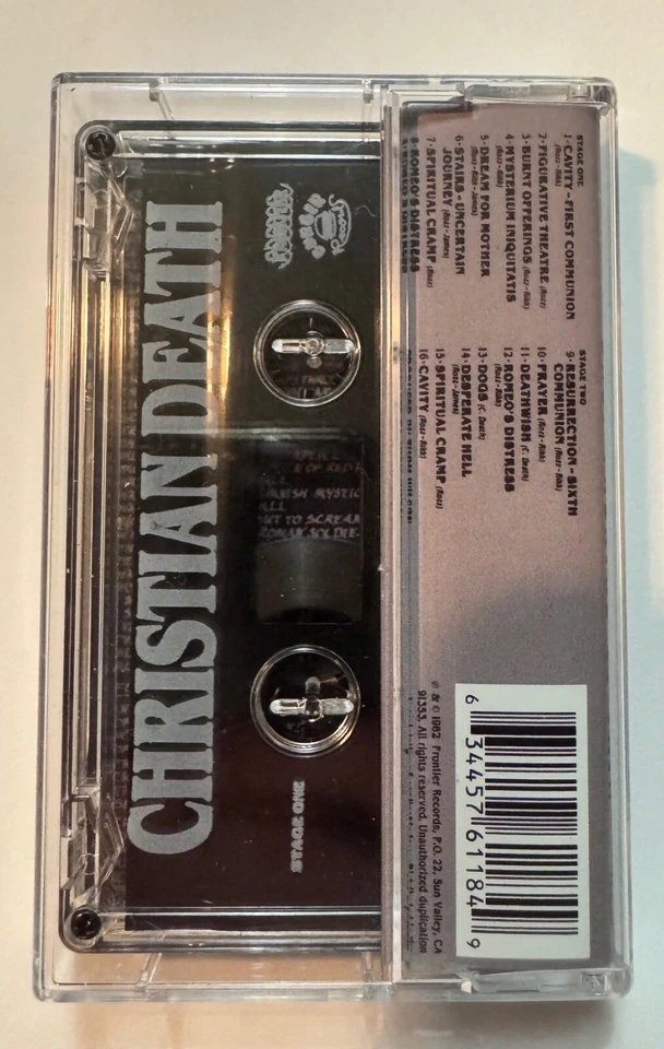 Christian Death Only Theatre Of Pain Goth Cassette Tape 2013 Burger Records Foto 2 de 4