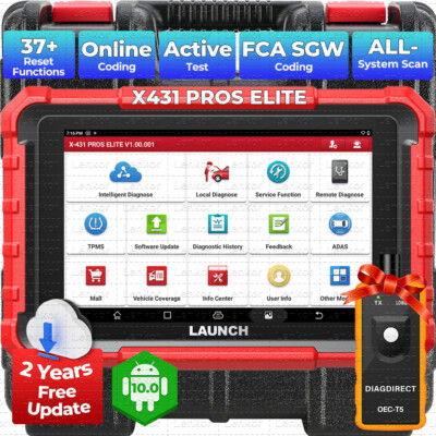 LAUNCH X431 PRO Elite Bidirectional Scanner Car Diagnostic Tool Key Coding TPMS