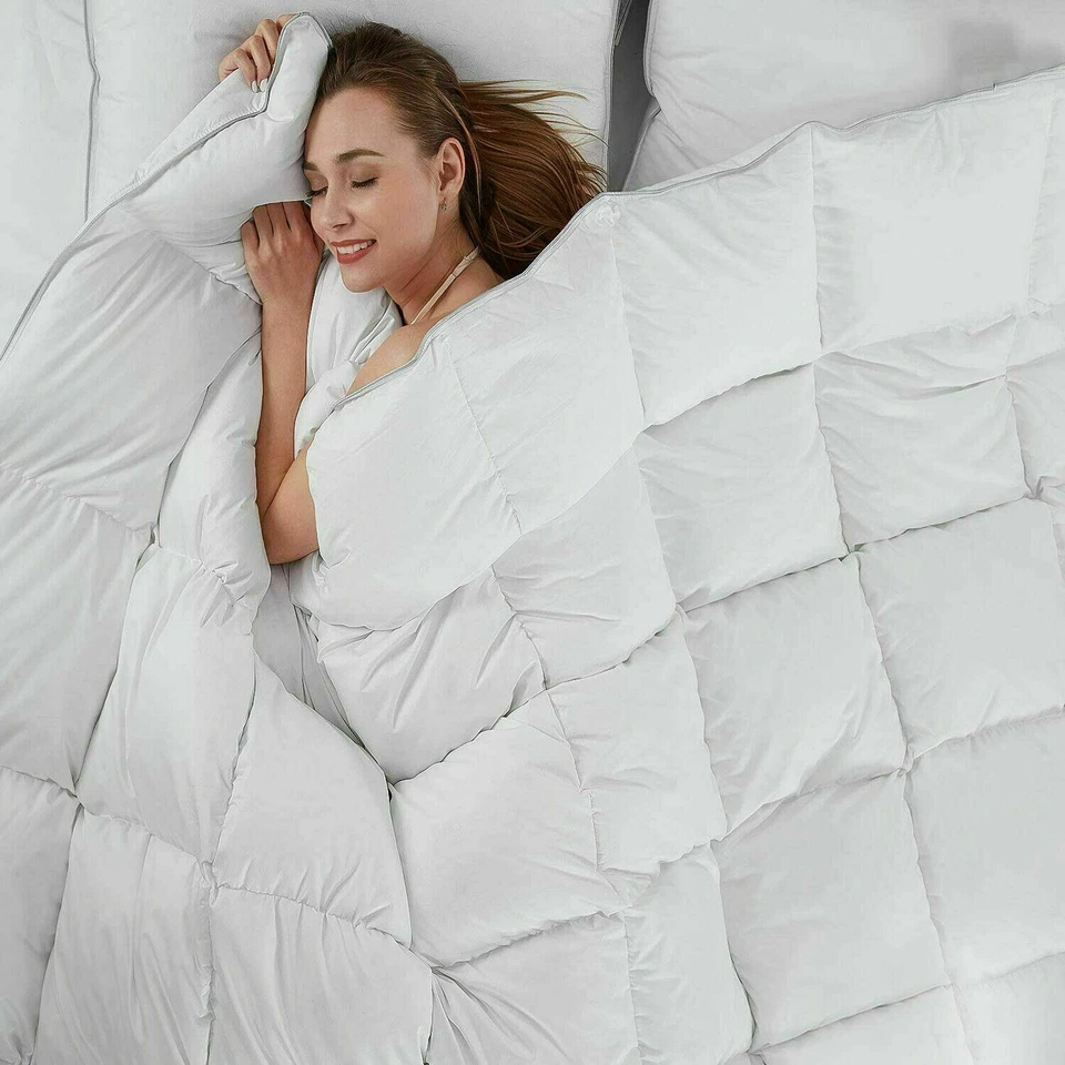 Edredón Soft Down Alternative 300 GSM 1000 TC sólido tamaño completo seleccionar color Foto 2 de 4