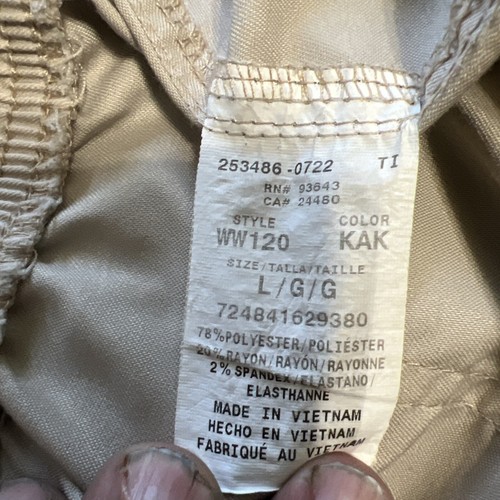 Scrubs Cherokee Workwear Mid Rise Drawstring Pant WW120 KAK Khaki Pre Owned Lrge - Picture 5 of 6