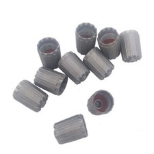 10PCS Car Dust Caps Grey Plastic Tyre Pressure Sensor Valve Cap Universal Parts