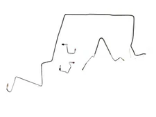 Galfan Coat Front Brake Line Kit - Fits 87-95 Jeep Wrangler w/Non ABS - 4 pieces