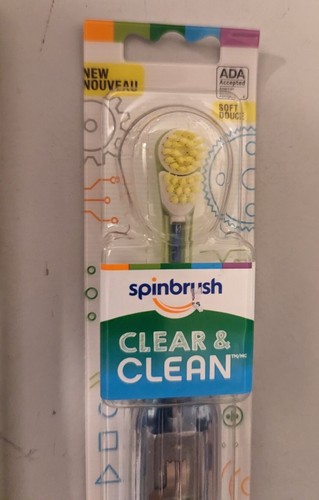 Spinbrush Clear & Clean Soft Battery Powered Toothbrush Arm & Hammer New - Picture 7 of 7