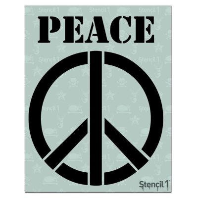 Peace Sign Stencil Durable Quality Reusable Stencils for Painting - Create St...