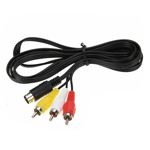 For Sega Genesis 2 3 AV Cable 3RCA Composite Audio Video A/V Cord 9Pin 1.8m - Picture 9 of 11