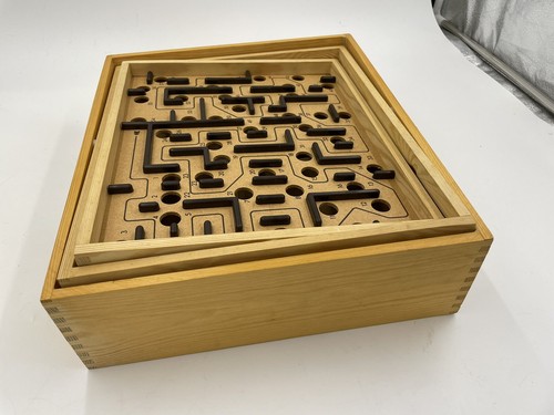 Vintage Brio Original Labyrinth Wooden Maze Metal Roller Ball Game 35310 Sweden - Picture 6 of 8