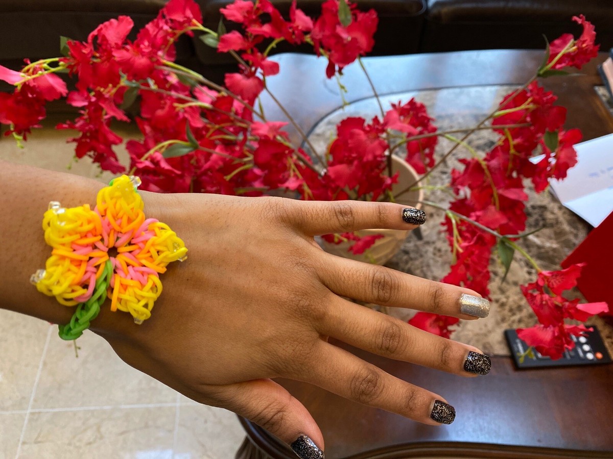 Hibiscus Bracelet Flower Loom Band Bracelet Hibiscus Flower Loom