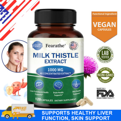 Milk Thistle Extract 1000mg - Promotes Healthy Liver Function