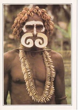 POSTCARD 10X15cm PAPUA-NEW GUINEA PAPUA warrior ASMAT postcard