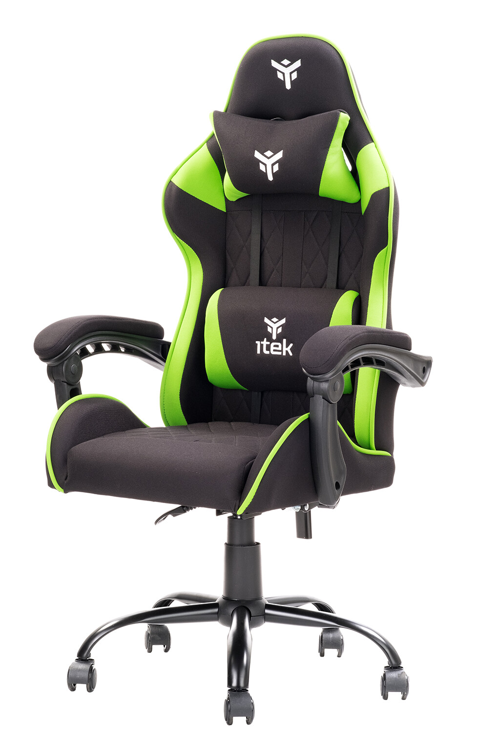 itek Gaming Chair RHOMBUS FF10 - Tessuto, Doppio Cuscino, Schienale Reclinabile,