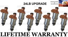 24lb Upgrade Set Of 8 Fuel Injectors For Ford Mustang Gt Svt Lincoln 4.6l 5.0l