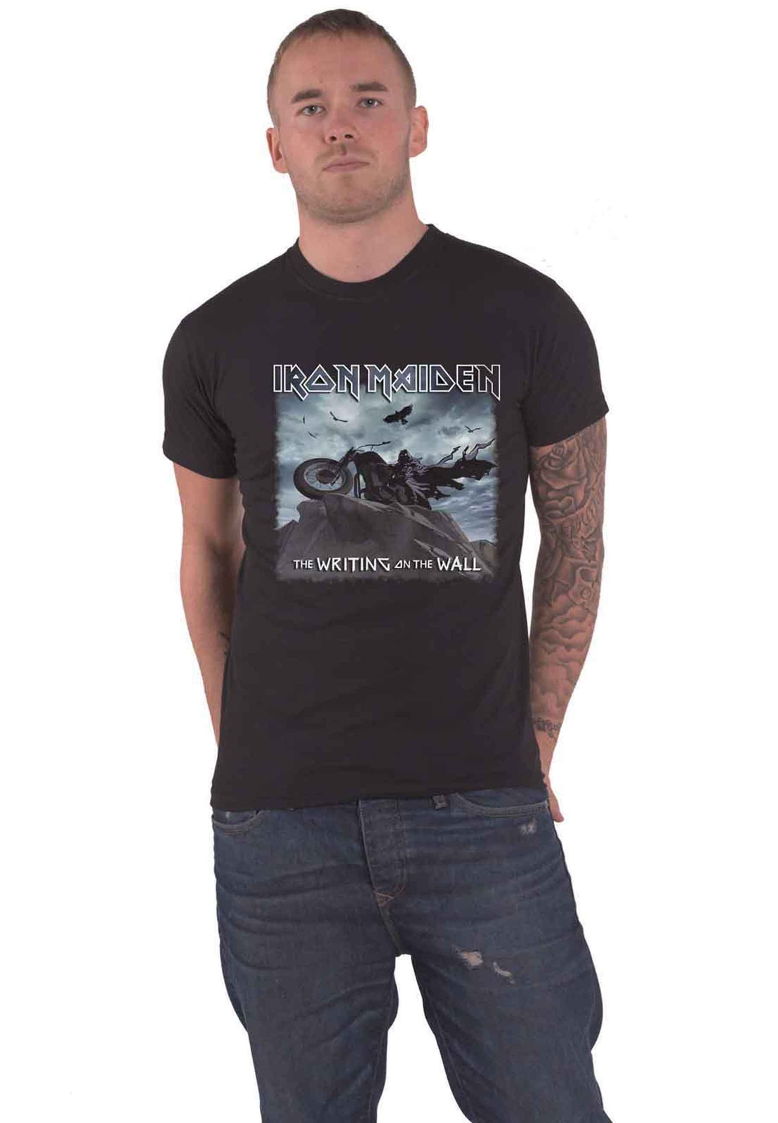 Iron Maiden The Writing on the Wall Official Mens Black T-Shirt New