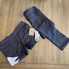 Women's Activewear Set Of 2 Pieces Pant Shorts Gym Outfit Workout Yoga Size L