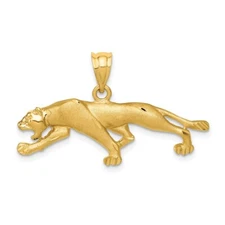 14k Yellow Gold Panther Pendant Perfect Gift for Her