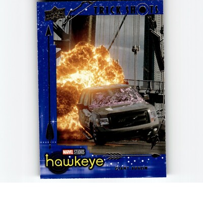 3-11-16 PWE READ . 2023 hawkeye blue parallel /199 trick shots #ts6