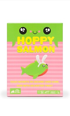Happy Salmon Hoppy Salmon Fun Family Party Action Card Game Easter Version NOS