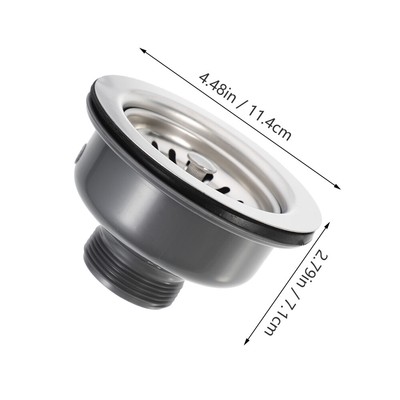 2x Edelstahl Sieb 8cm - Waschbecken Abfluss Sieb Universal