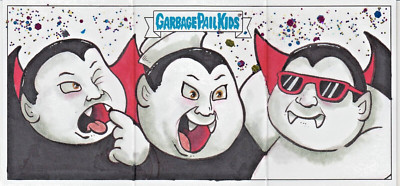 Triptych Garbage 2023 S2 GARBAGE PAIL KIDS INTERGOOLACTIC TRIPTYCH SKETCH CARD NASTY ...