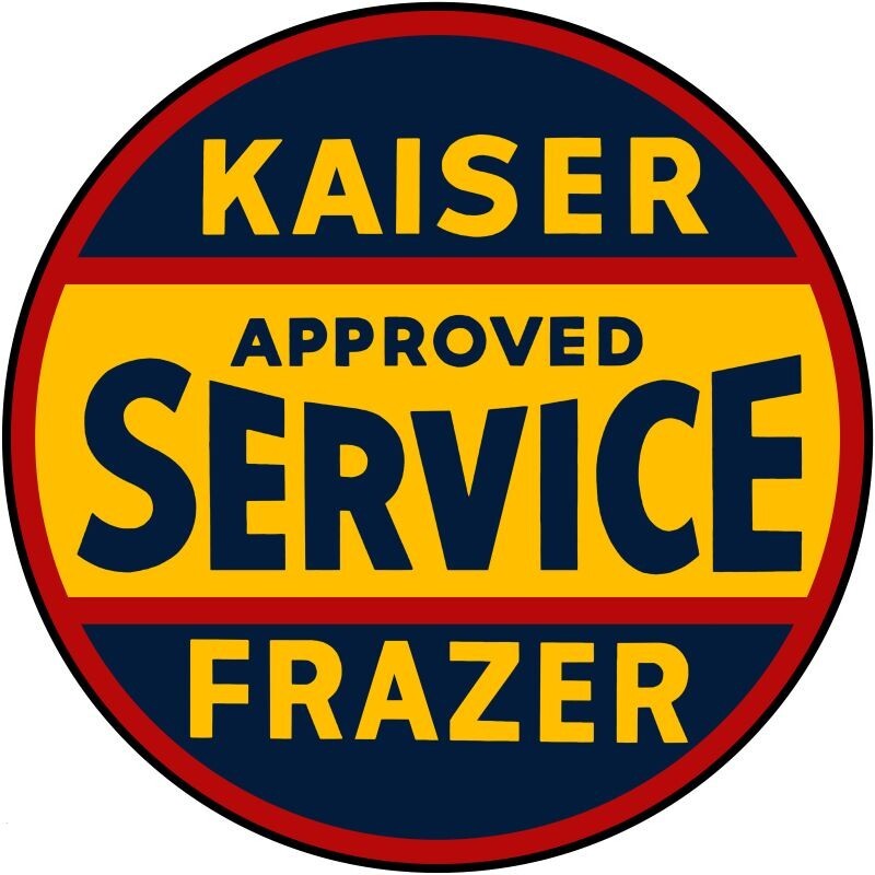 Kaiser Frazer Approved Car Service NEW Sign 28" Dia. Round AMERICAN