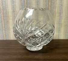 Vintage Neman Lead Crystal Footed Rose Bowl