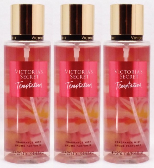 3 Victorias Secret TEMPTATION Fragranced Body Mist Scented Spray eBay