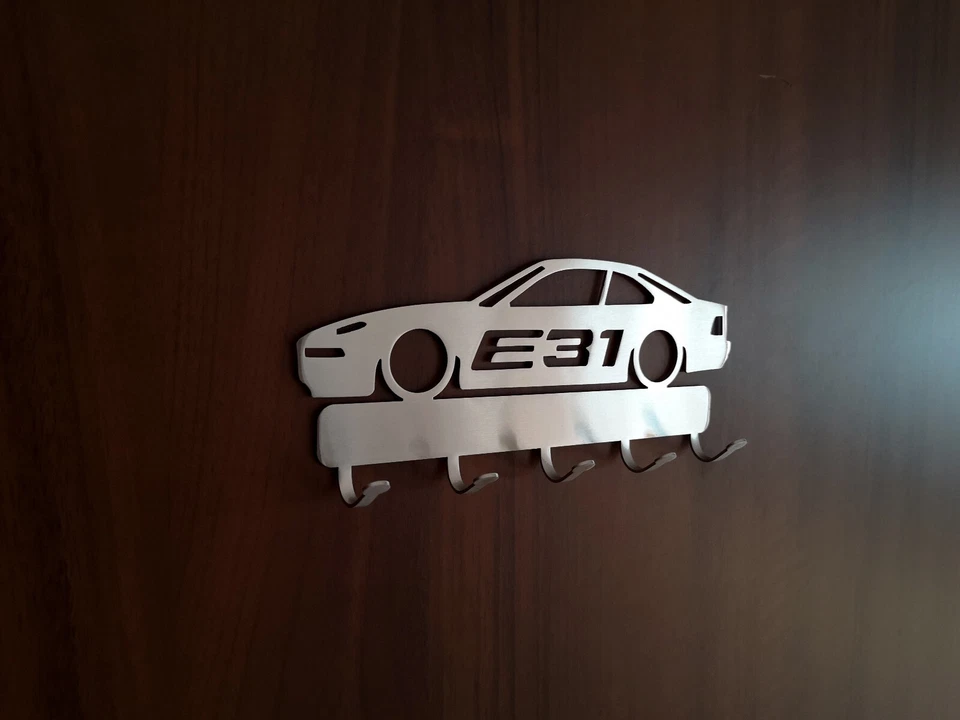 Porta llaves colgante BMW 8 E31 840 850 V12 CUPÉ CSI CI I B12 V8 5.0 acero inoxidable Foto 2 de 3