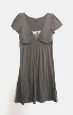 Girls Delerious Gray Knit Dress w/1Beads Size XL EUC  