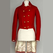 New Men Red Wool Double Breasted Victorian Tailcoat, Coat Dated 180-1830 Regency