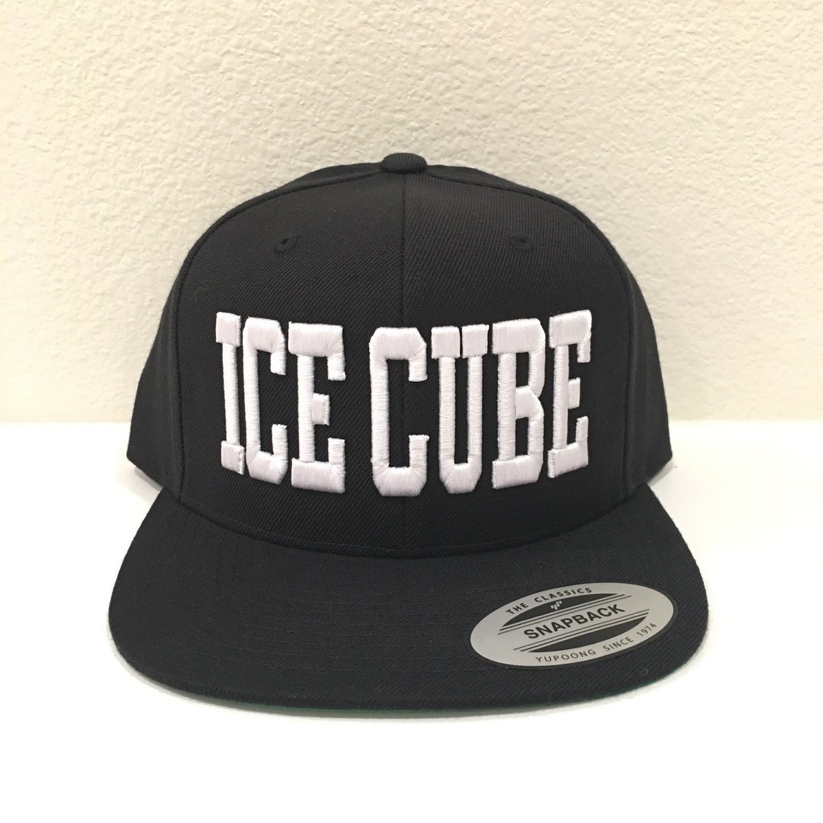 アイス・キューブ　ICE　CUBE　パイプ　スカル　ビンテージ ICE CUBE Snapback Hat Yupoong 3D Custom Embroidery Adjustable Cap