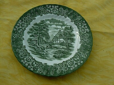 1 Teller Porzellan Memory Lane  England Ironstone, Genuine Hand Engraving*