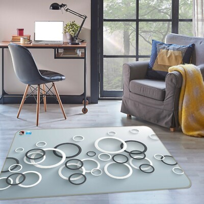 3D Black Round ZHUA1792 Game Non Slip Rug Mat Photo Carpet Zoe