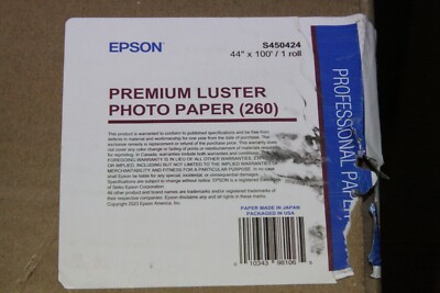 Epson Premium Luster Photo Paper 44''x100' S042083  BRAND NEW! SEALED! S450424