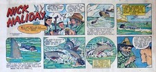 Nick Haliday by Keats Petree - scarce color Sunday comic page - February 7, 1954