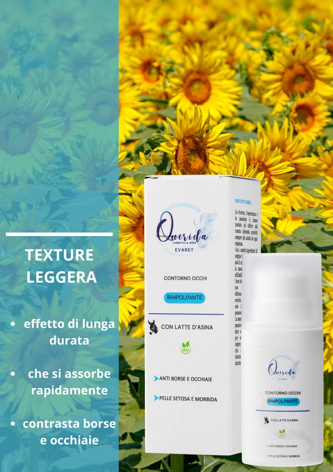 QUERIDA - Contorno Occhi - 30ml - rimpolpante e distensivo - 100% MADE IN ITALY - Immagine 2 di 4