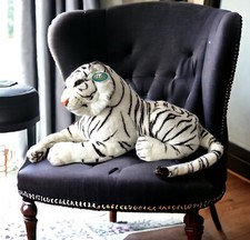 Large Realistic Plush Tiger Original Tag Siberian Jade Big Cat Huge White Huge