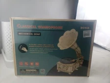 ROKR 3D Wooden Mechanical Classical Gramophone Puzzle 424 PCS - LKB01 New Sealed